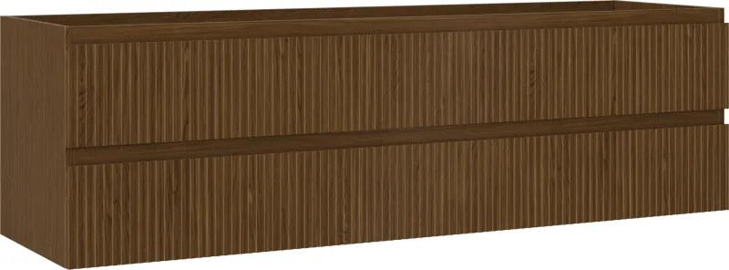 Mexen Rivel, kúpeľňová skrinka 160 cm, 2 zásuvky, drážkovaná, orech, 91A20-16047-2-BFF86