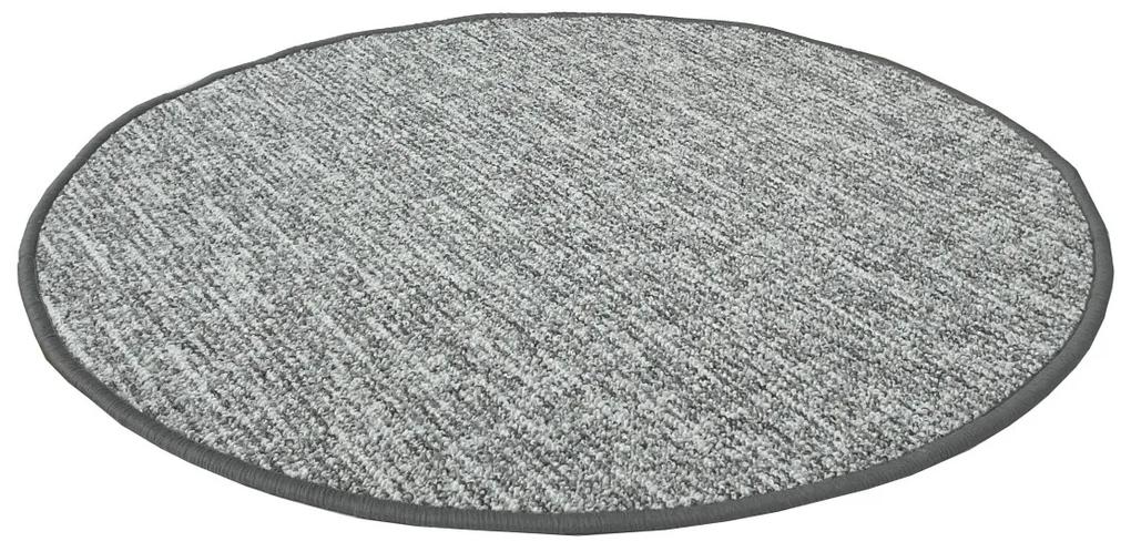 Vopi koberce Kusový koberec Alassio sivý okrúhly - 120x120 (priemer) kruh cm