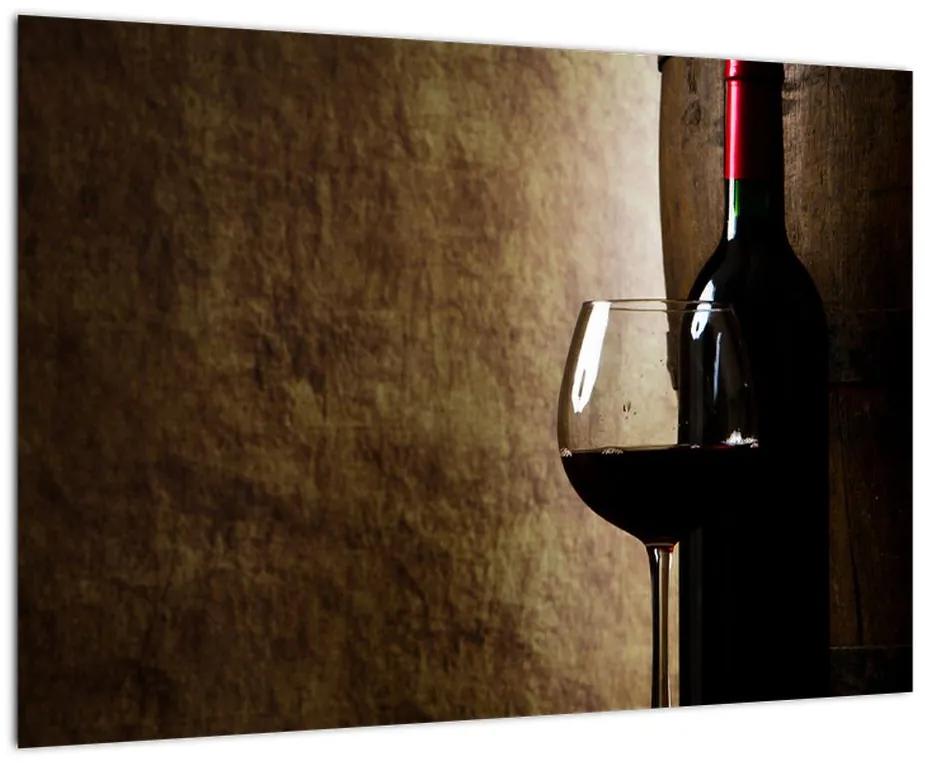 Fľaša vína - moderný obraz