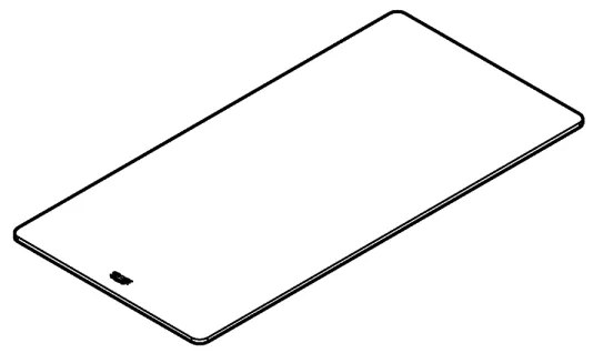 GROHE 40787L00 - Sklenená polička 490 × 240 × 19 mm číra