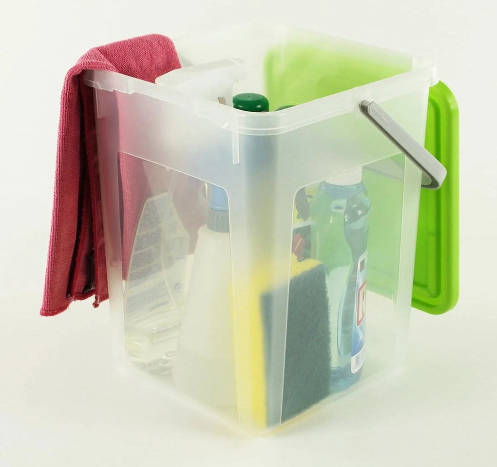 Rotho Nádoba na prací prášok, granule alebo bioodpad – 9 l DETERGENT Transparentná