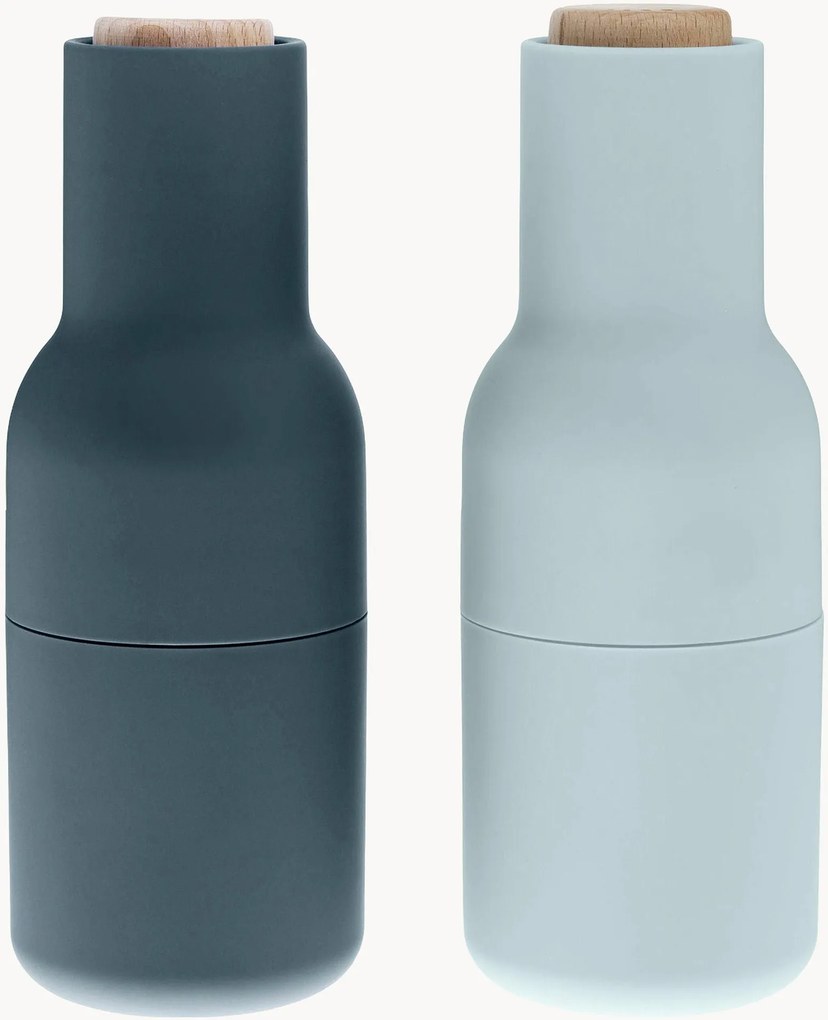 Mlynčeky na soľ a korenie's vrchnákmi z bukového dreva Bottle Grinder, 2 ks