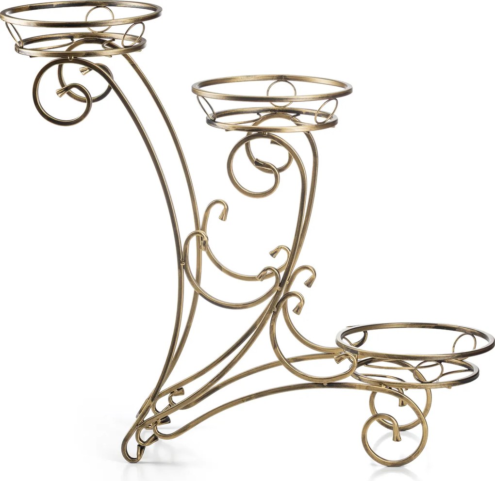 STOJAN NA KVETINÁČ FIORINA 79X79 CM ZLATÁ