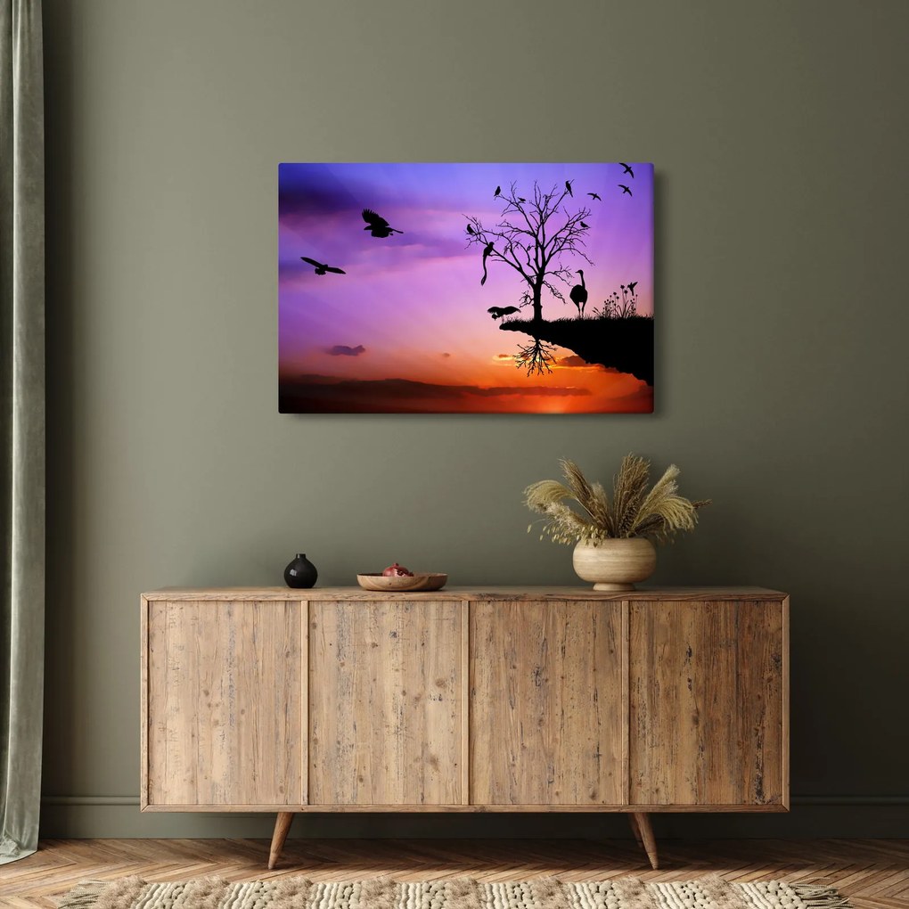 Obraz - Siluety zvierat (90x60 cm)