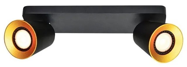 Čierne stropné svietidlo s kovovým tienidlom 9x31 cm Elli – GTV