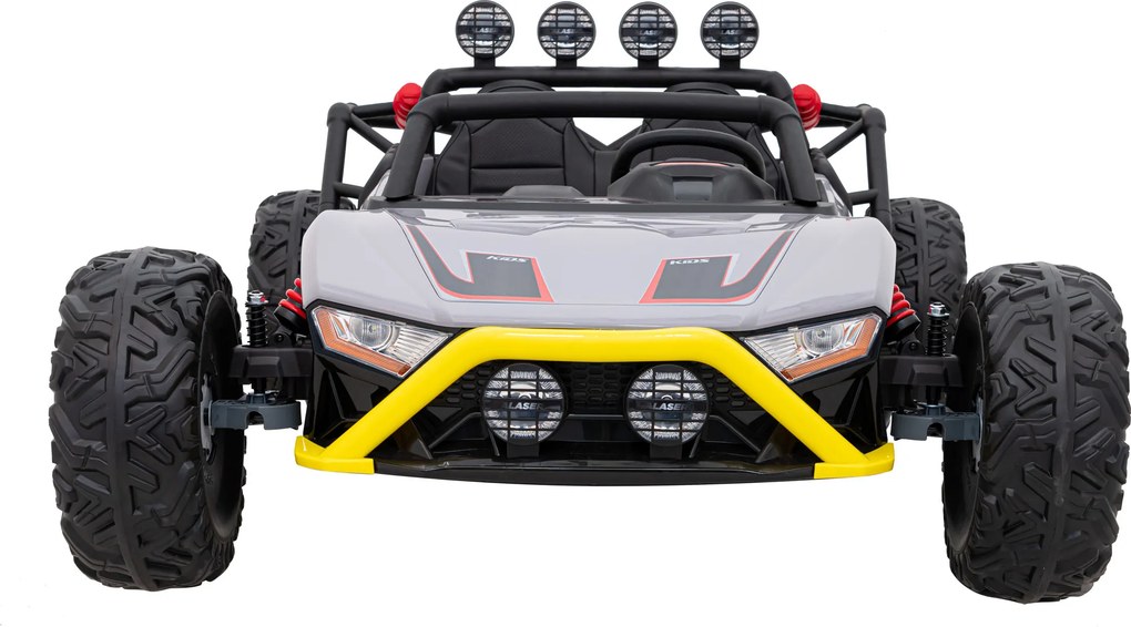 Ramiz Elektrická bugina Racing 5 pre deti +3 sivá + motory 2x200W + diaľkové ovládanie + pomalý štart