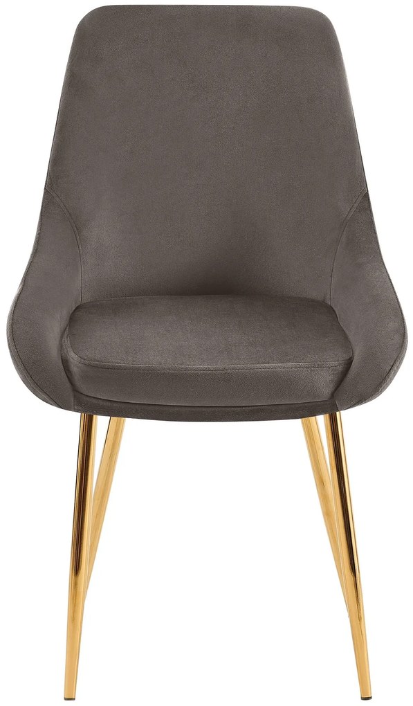 Sada 2 ks jedálenskej stoličky Elmira zamat - antracitová