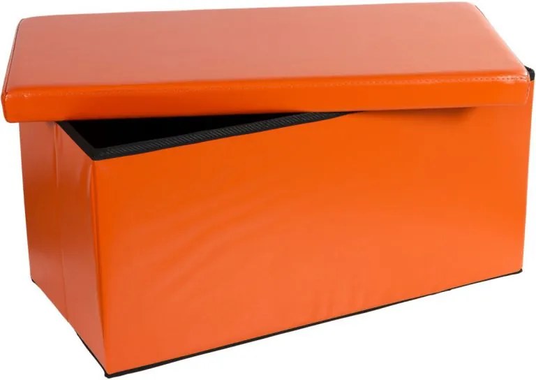 Skladacia lavica s úložným priestorom - oranžová
