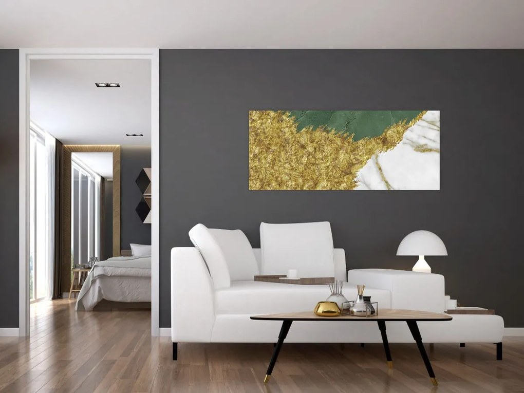 Obraz - Zelený mramor N⁰2 (120x50 cm)