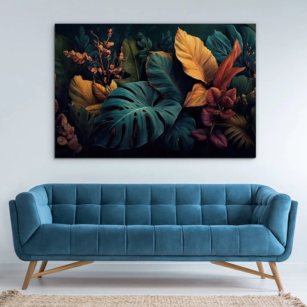 DUBLEZ | Moderný obraz do obývačky - Neonová džungľa