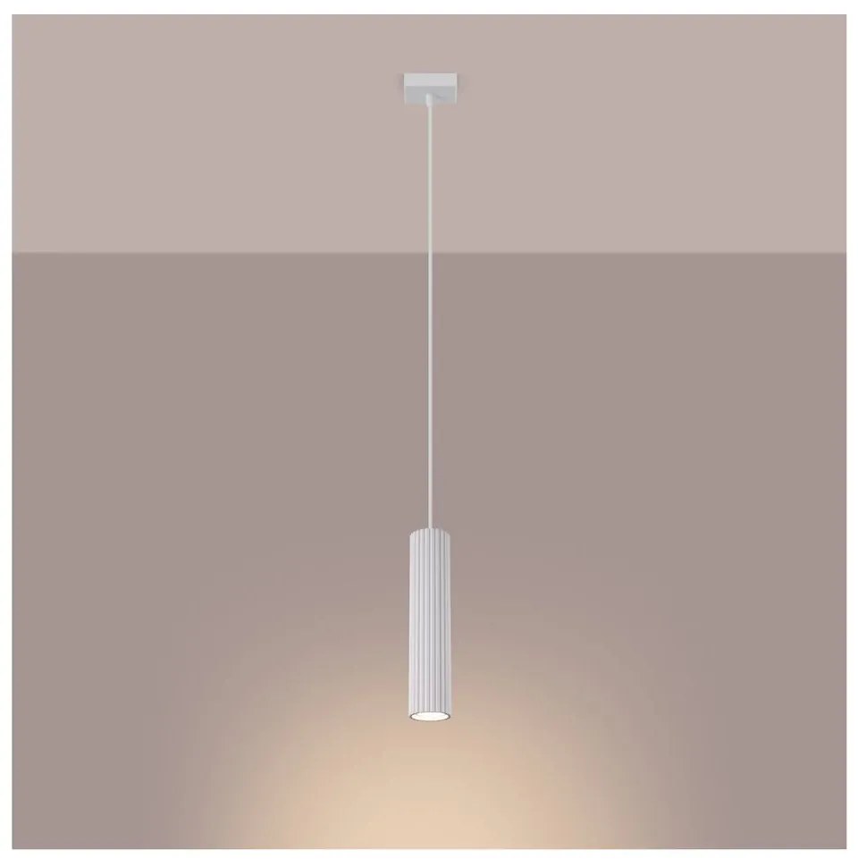 Biele závesné svietidlo Gleam – Sollux