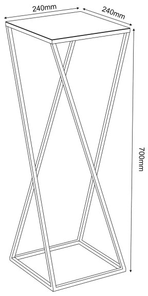 Stojan na kvety 70x24 cm zlatá