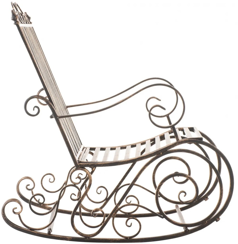 Kovové hojdacie kreslo Smile - Bronzová