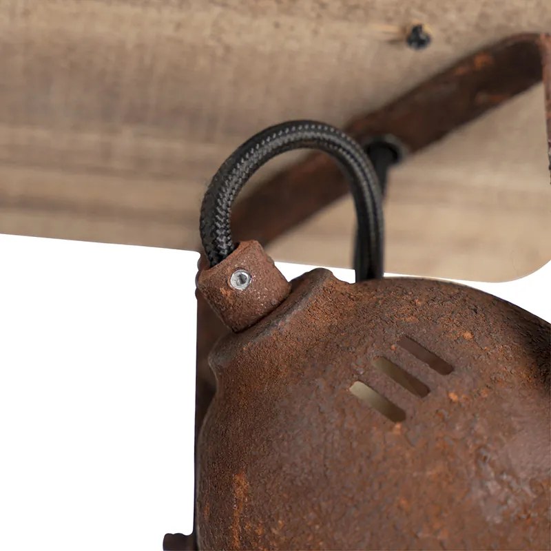 Inteligentný reflektor hrdzavo hnedý s drevom Vrátane 2 WiFi GU10 - Gina