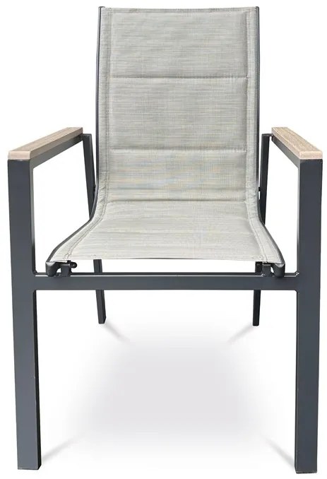 Autronic BONTEC Záhradná stolička, hliník, sieťovina, béžová, AZC-S1110 BK Farba: Béžová