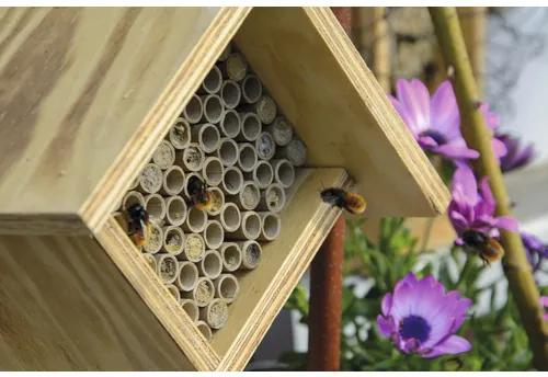 Hmyzí hotel pre včely drevený dobar 19 x 12,6 x 16 cm