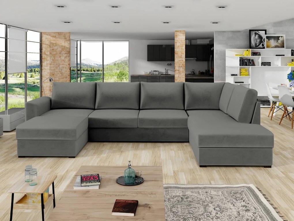 Sedacia súprava Szafran, Dostupné poťahy: ekokoža Soft 017 + Lux 06, Strana: pravá