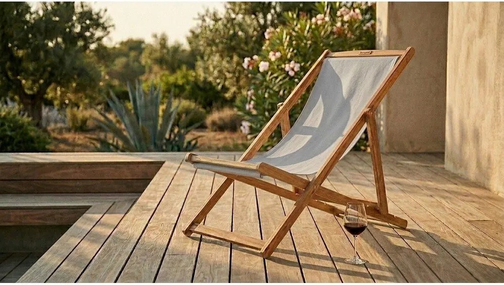 Sivé/v prírodnej farbe drevené záhradné ležadlo Dionysus – Bonami Essentials