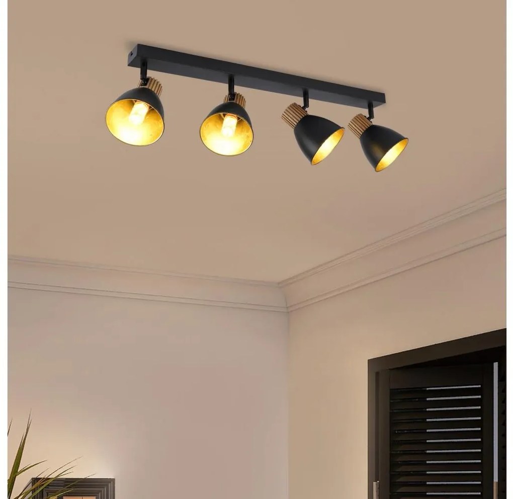 Brilagi - Bodové svietidlo ODENSE 4xE14/10W/230V kaučukovník/čierna