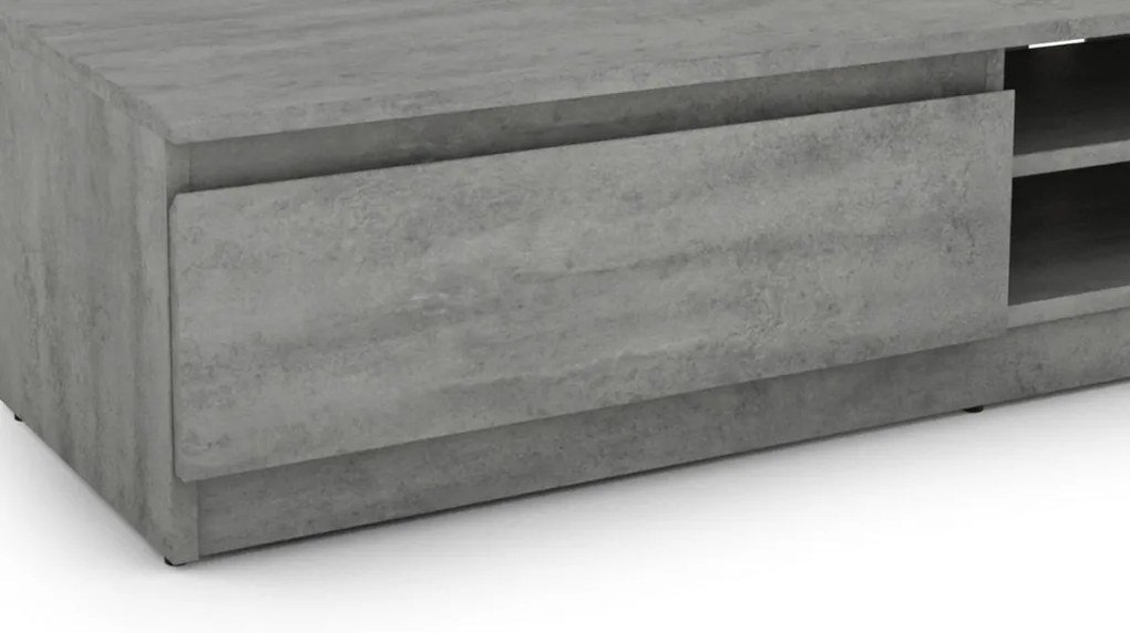TV stolík Carlos, šedý betón, 175 cm