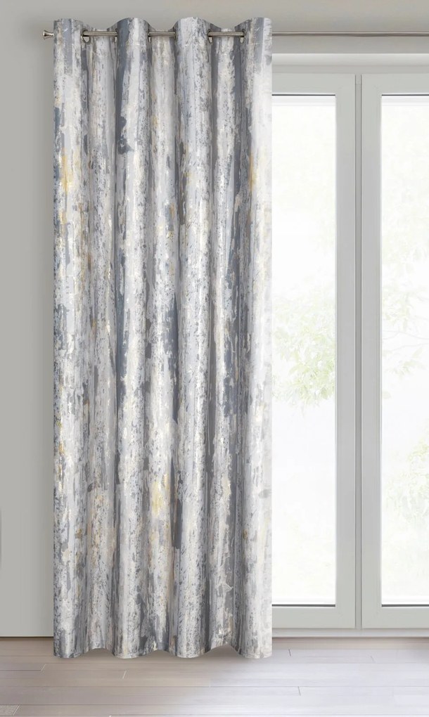 ZATEMŇOVACÍ ZÁVES NA KRÚŽKOCH GRACE 140X250 CM STRIEBORNÁ