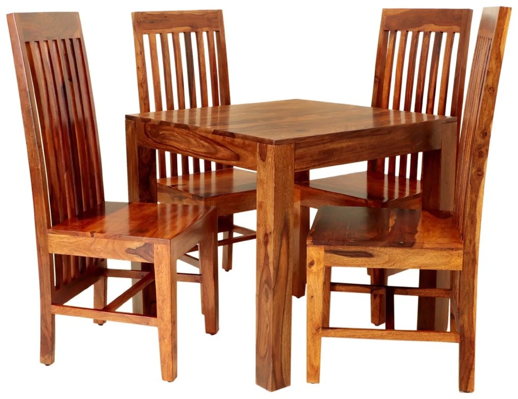furniture-nabytek.cz - Jedálenský set pre 4 osoby Gani z indického masívu palisander
