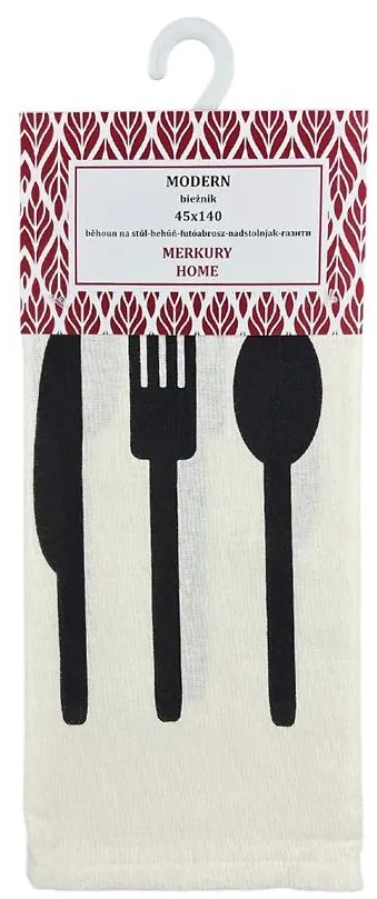 Behúň MODERN čierna 45x140