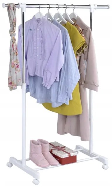 Vešiakový stojan na kolieskach OTTO biely