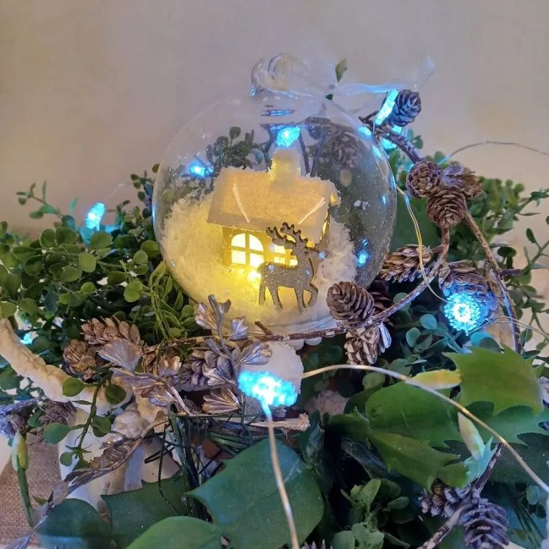 DECOLED Světelná koule, prům. 10 cm, teple bílá