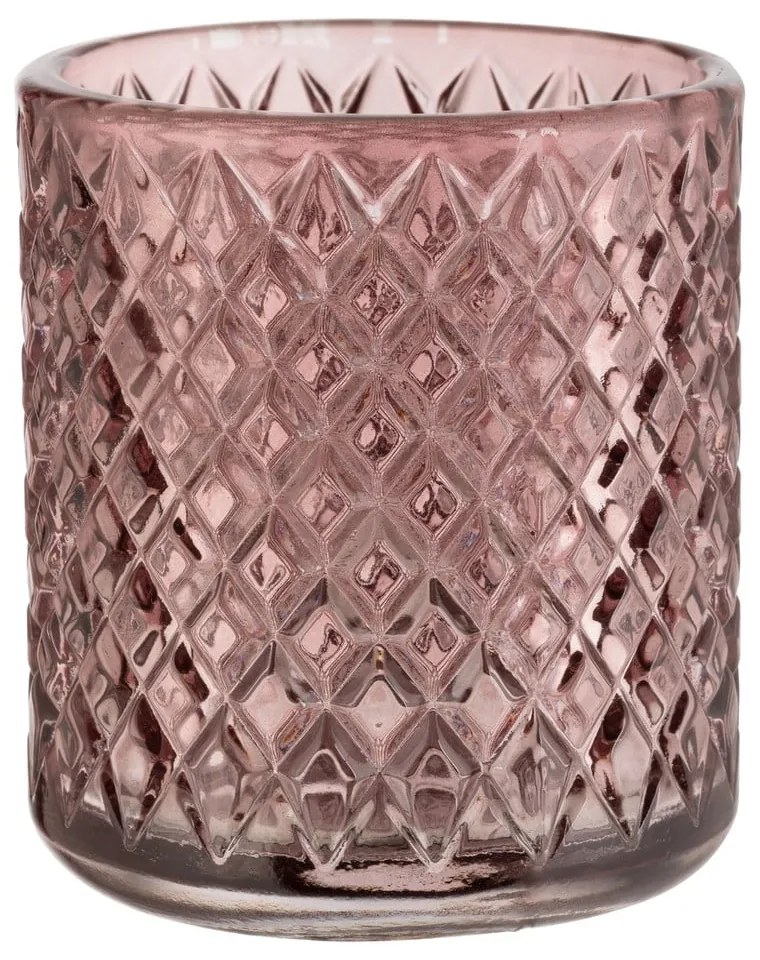 Tmavoružový sklenený téglik na zubné kefky Atessa – Wenko