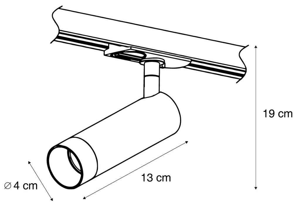 Moderný béžový reflektor pre 1-fázový koľajnicový systém GU10 35mm - Iconic Jeana Luxe