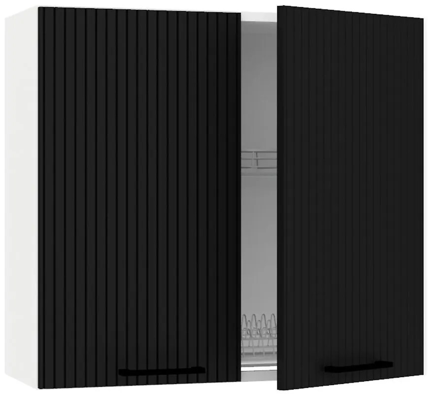 Skrinka do kuchyne Kate w80su alu čierny hrášok