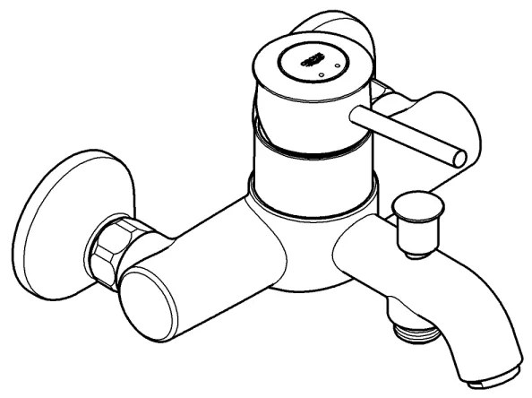 GROHE 32865000 - Vaňová batéria BAUCLASSIC DN 15 lesklý chróm