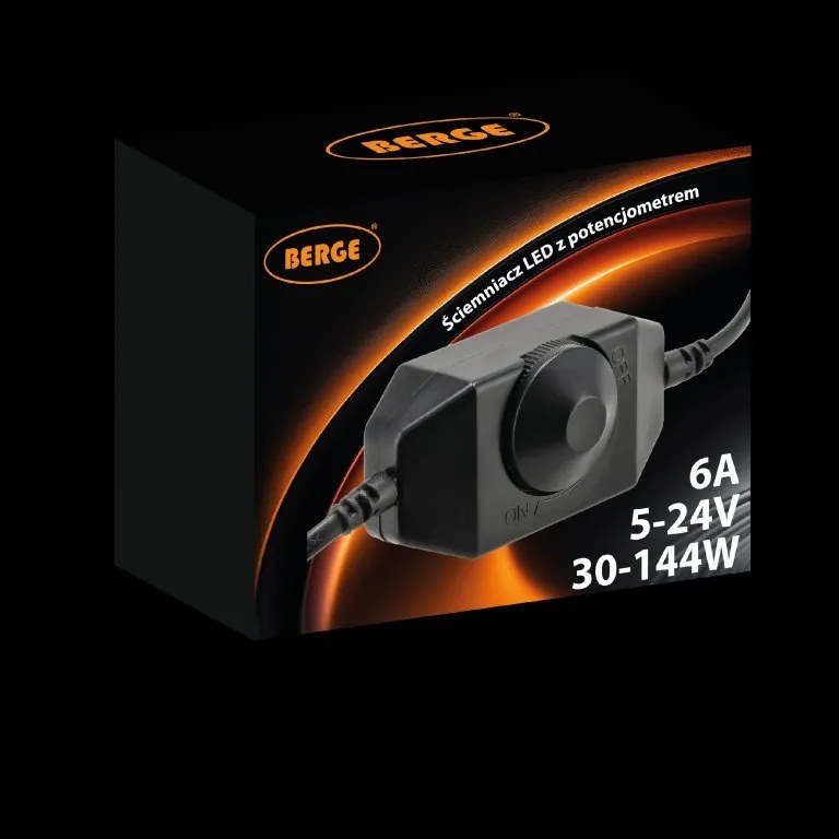 Stmívač LED pásků 12V/24V s nastavitelným potenciometrem 6A