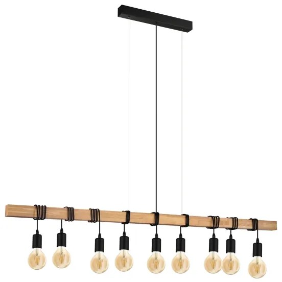 Eglo 44099 - Závesný luster na lanku TOWNSHEND 9xE27/60W/230V