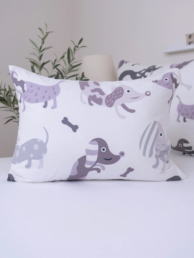 Bavlnená obliečka na vankúš Renforcé 50 × 70 cm - Psíkovia