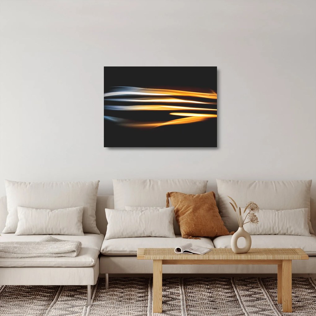 Čierny sklenený obraz (70x50 cm)