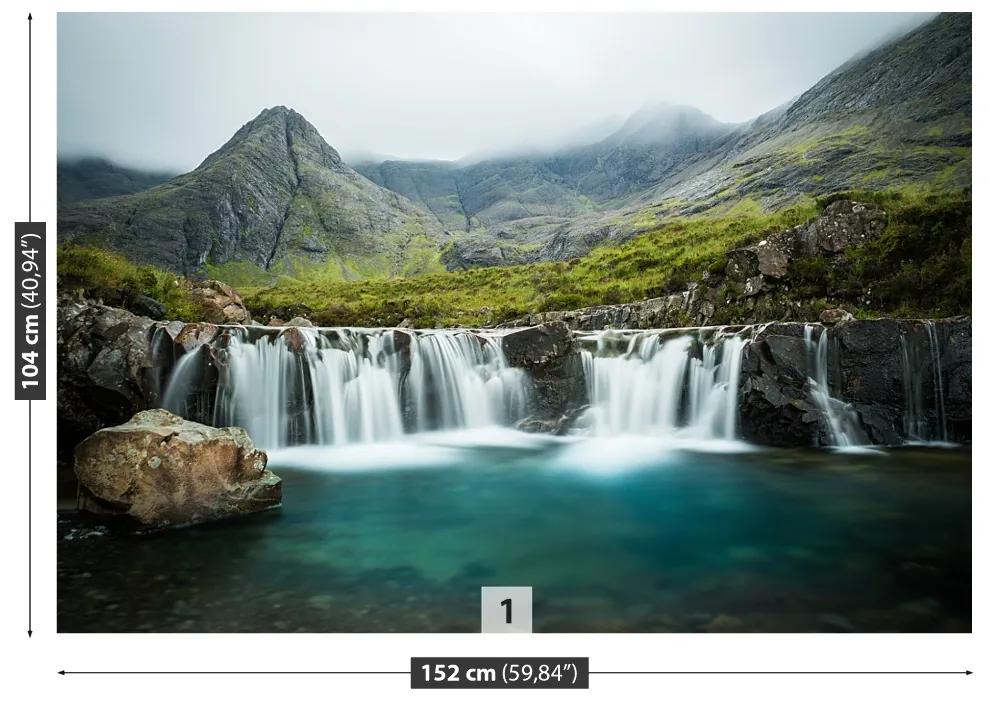 Fototapeta Vliesová Vodopád škótsko 104x70 cm