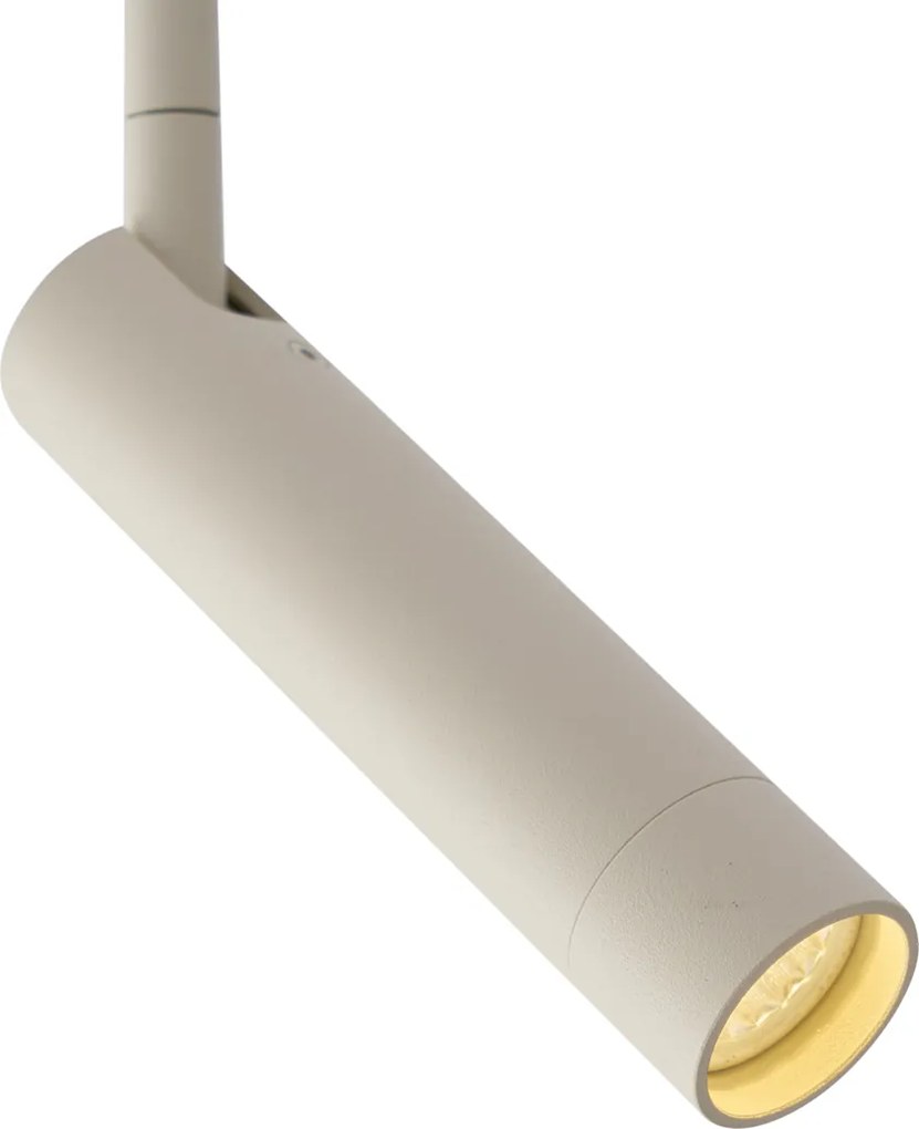 Moderný reflektor béžový s bielou farbou pre 1-fázový koľajnicový systém - Iconic Ivy