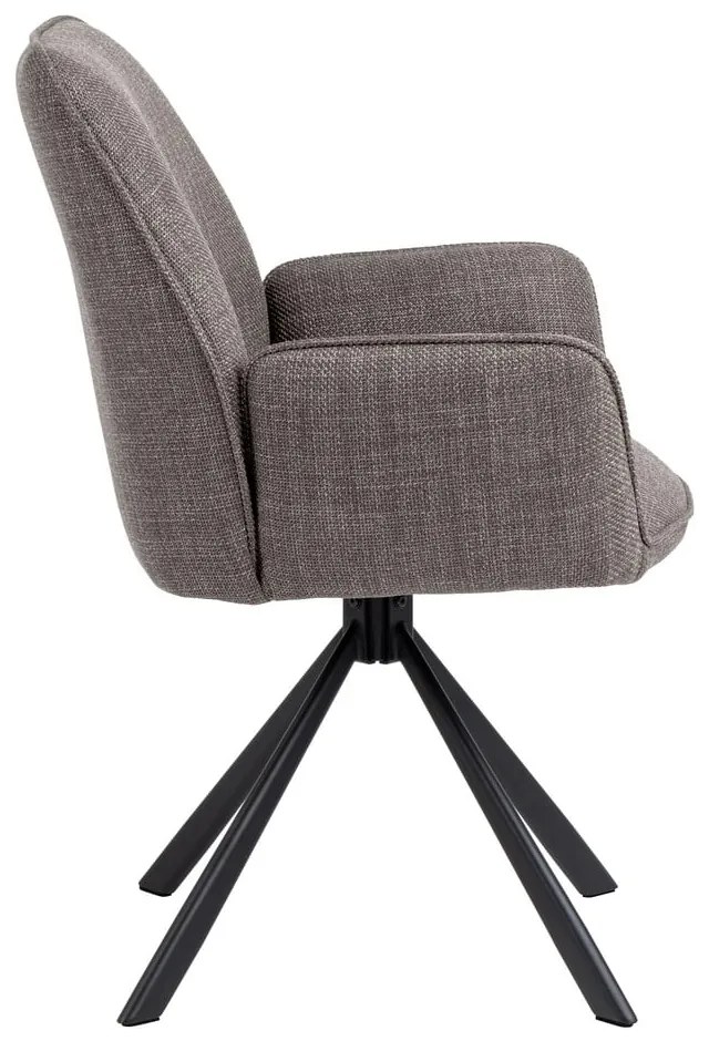 Svetlosivé čalúnené jedálenské kreslá v súprave s podrúčkami 2 ks Glenda – Actona