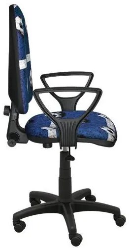 Detská otočná stolička BRANDON - FUTBAL modrá