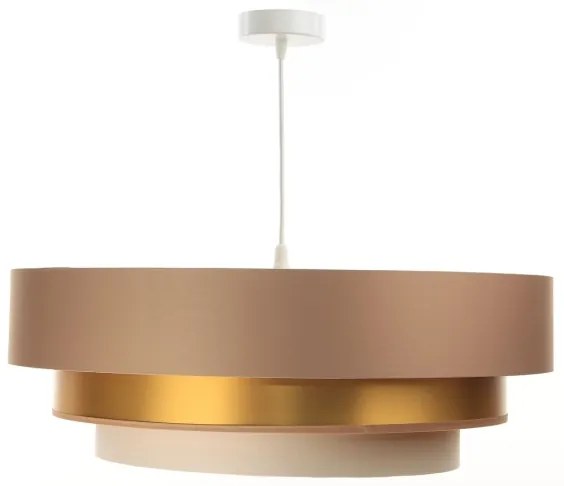 Luster na lanku TRINITI 1xE27/60W/230V béžová/zlatá