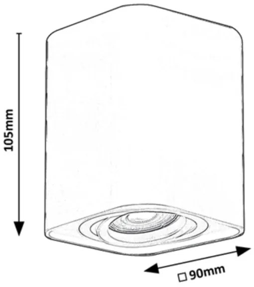 Rabalux 2049 - Bodové svietidlo KOBALD 1xGU10/42W/230V čierna