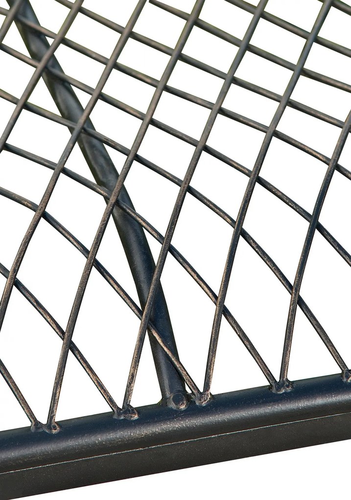 Rustikálna kovová lavička Tar - Bronzová