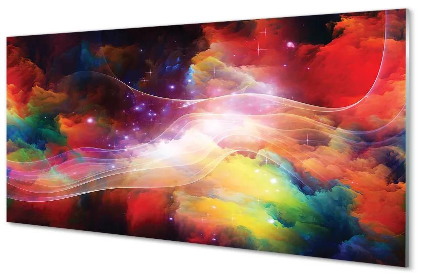 Nástenný panel  Fraktály abstraktné vlna 100x50 cm