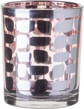 S-art - Sklenený svietnik Copper Dot - S-Art 6 x 7,5 cm (593622)