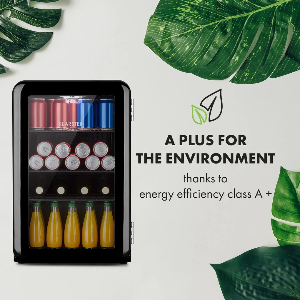 Klarstein PopLife, chladnička na nápoje, chladnička, 70 l, 0-10°C, retro dizajn, LED