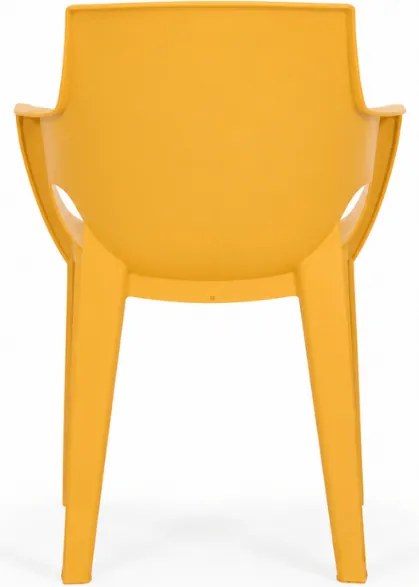 Záhradná jedálenská stolička IVY, žltá