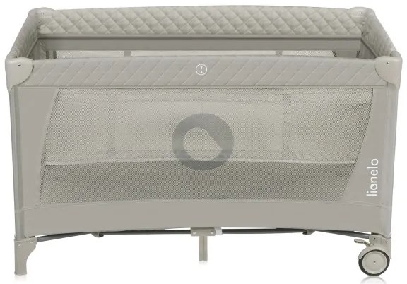 Lionelo - Cestovná postieľka FLOWER Cappuccino