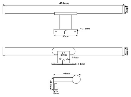 Top Light - LED Kúpeľňové osvetlenie zrkadla OREGON LED/7W/230V 40 cm IP44